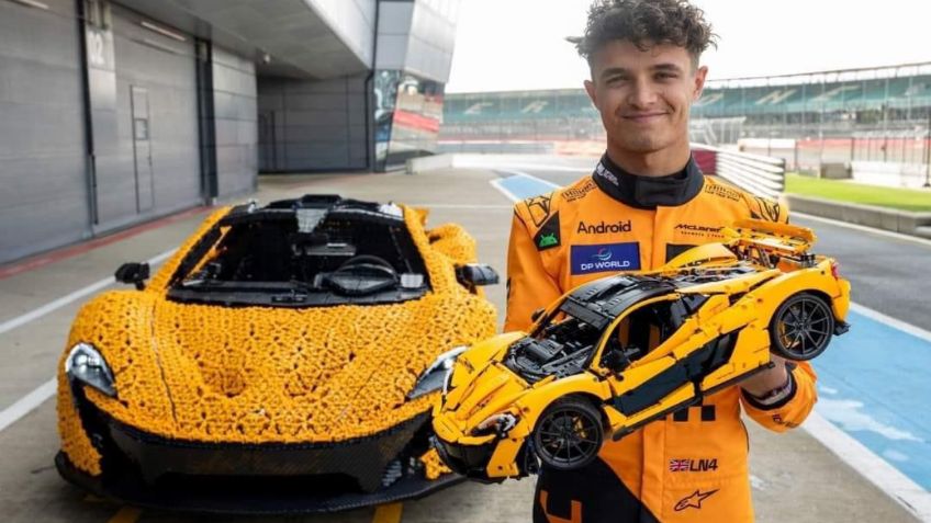 LEGO McLaren P1 de tamaño real: ¡Lando Norris parece niño chiquito con juguete nuevo!