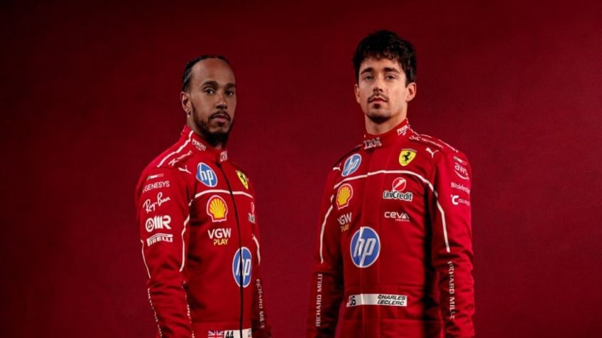 F1 2025: Ferrari presenta el traje de carreras para Lewis Hamilton y Charles Leclerc