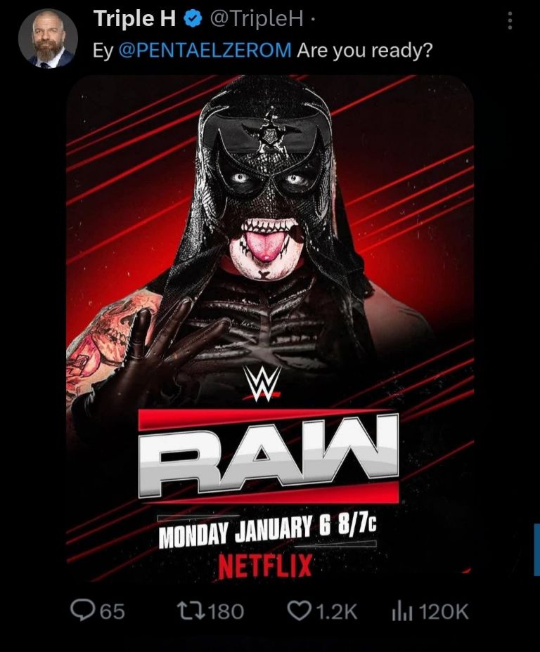 Este día la WWE presenta a Penta Zero Miedo