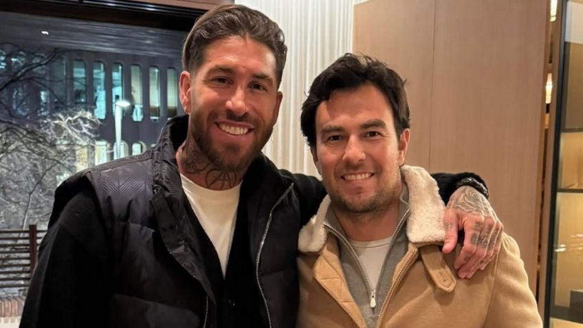 Checo Pérez se toma una foto con el futbolista Sergio Ramos, se hace viral en redes
