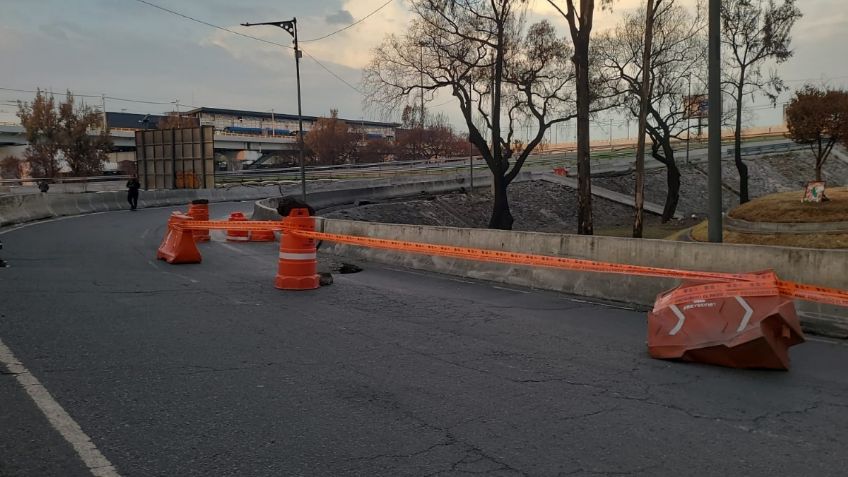 Aparece socavón en Puente La Concordia