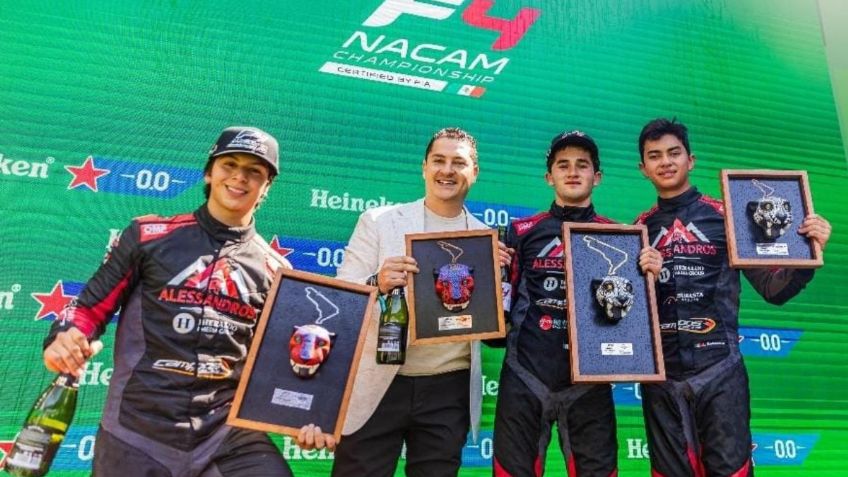 Pilotos de Alessandros ganando en la F4 de la Formula 1 Gran Premio de la Ciudad de México