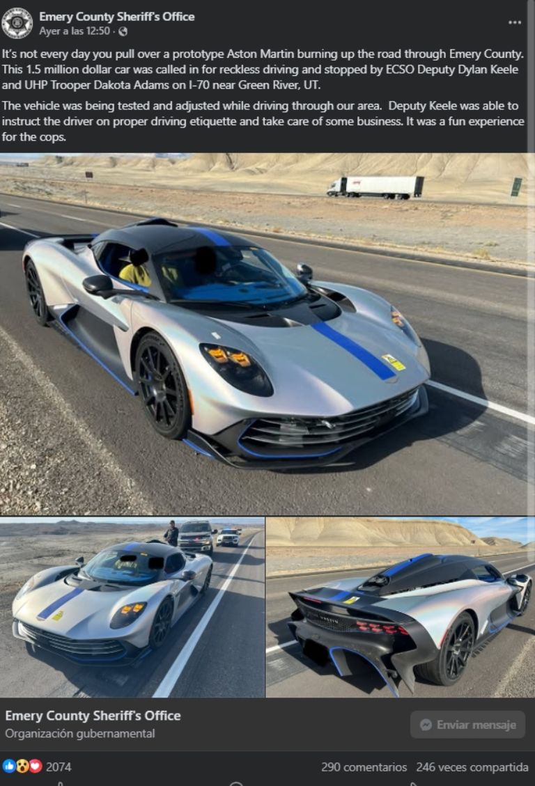 Aston Martin detenido