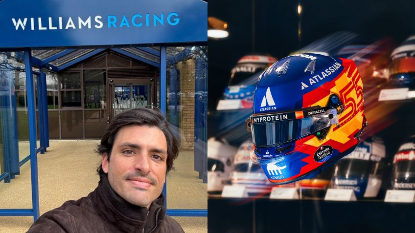 Carlos Sainz dio a conocer el casco que usará con Williams en F1