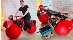 Esta bicicleta es omnidireccional y se mueve en cualquier dirección; la creó un ex diseñador de juguetes