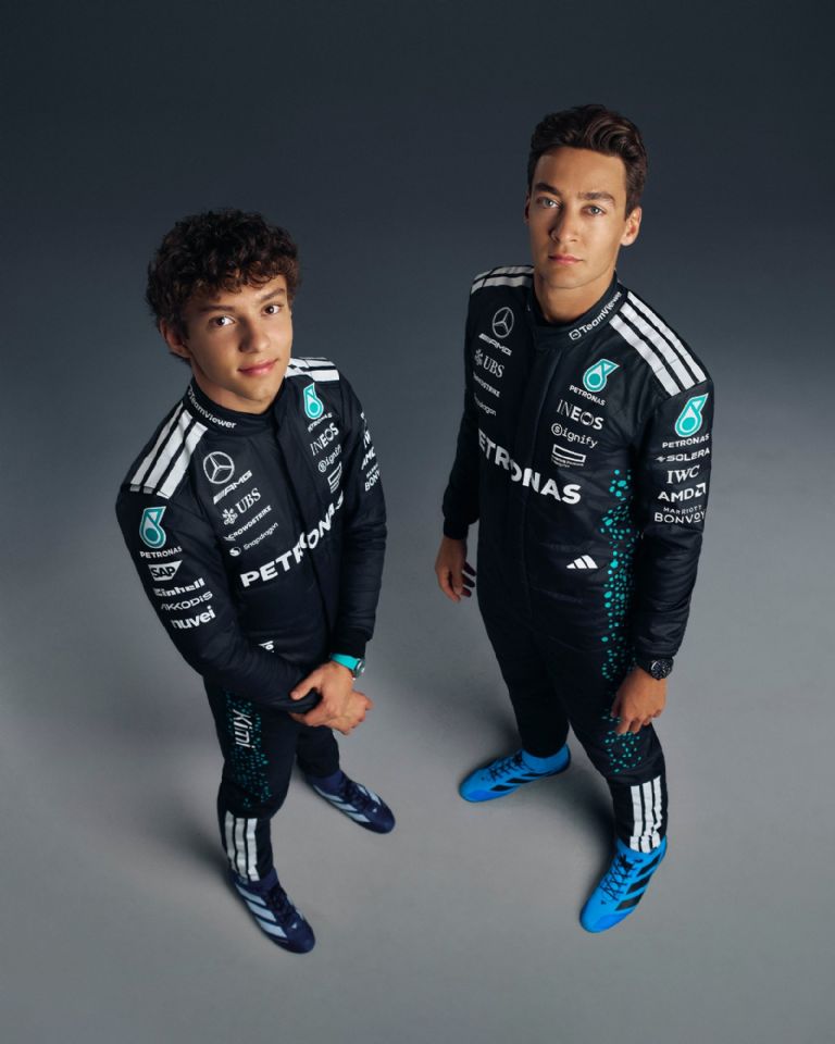 Así son los uniformes Adidas de Mercedes-AMG PETRONAS F1 Team