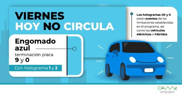 CDMX: y Edomex: Estos autos no circulan el viernes 7 de marzo de 2025