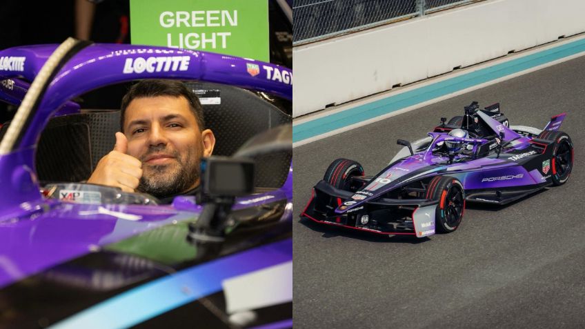 Kun Agüero: El futbolista argentino sorprendió manejando un auto de carreras de la Fórmula E