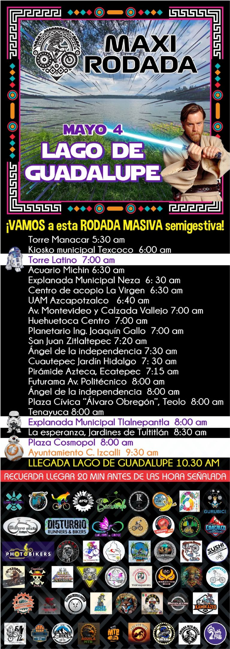 Estos serán los puntos de reunión para la Maxi Rodada 2025 de Star Wars