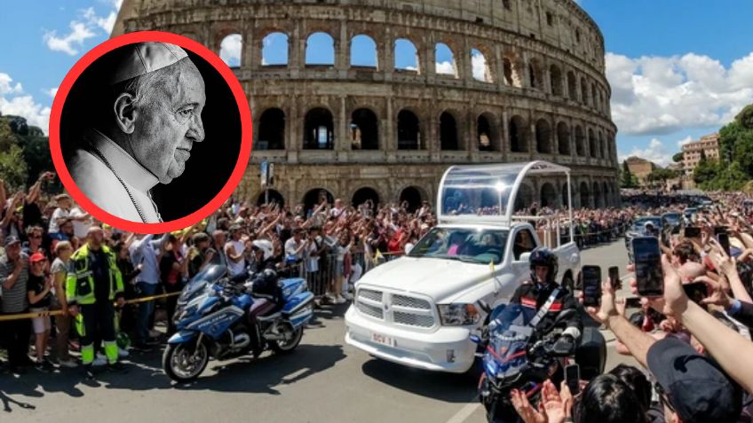 El papamóvil mexicano, fue el encargado de transportar los restos del papa Francisco a su sepulcro