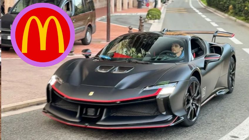 Charles Leclerc fue visto en su Ferrari SF90 XX Stradale, ¡en un McDonald’s!