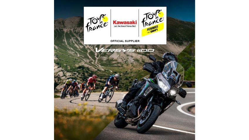 Kawasaki Versys 1100, la motocicleta oficial del Tour de Francia hasta 2027