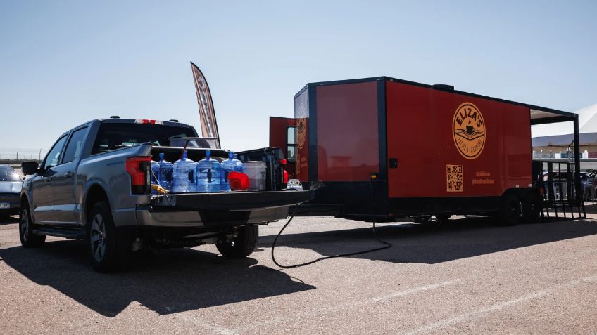 Ford F-150 Lightning: la pickup eléctrica que alimenta una cafetería completa sobre ruedas