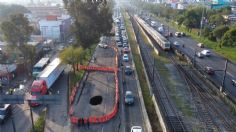 Socavón en calzada Ignacio Zaragoza provoca caos vial en la CDMX