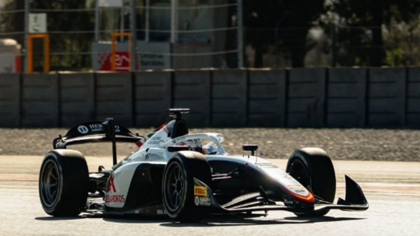Viral: El auto de Noel León, piloto de Alessandros Racing en la F2, tiene la bandera de México, quedó en cuarto en clasificación
