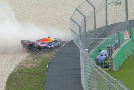 GP Australia: Accidente de Verstappen sacude la Q1 de F1; Checo Pérez y Bottas eliminados