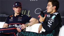 Foto que representa a George Russell habla sobre el futuro de Max Verstappen en la F1